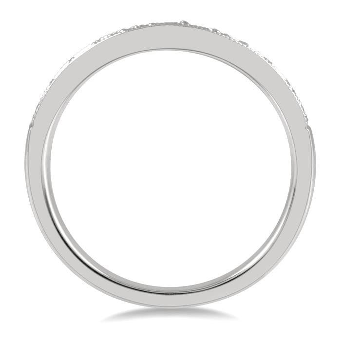 Curved Diamond Wedding Band