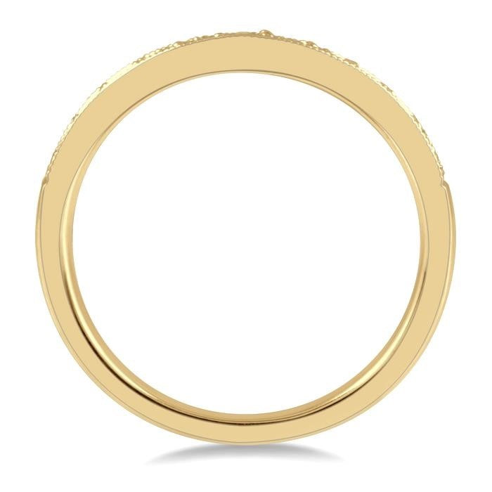 Curved Diamond Wedding Band