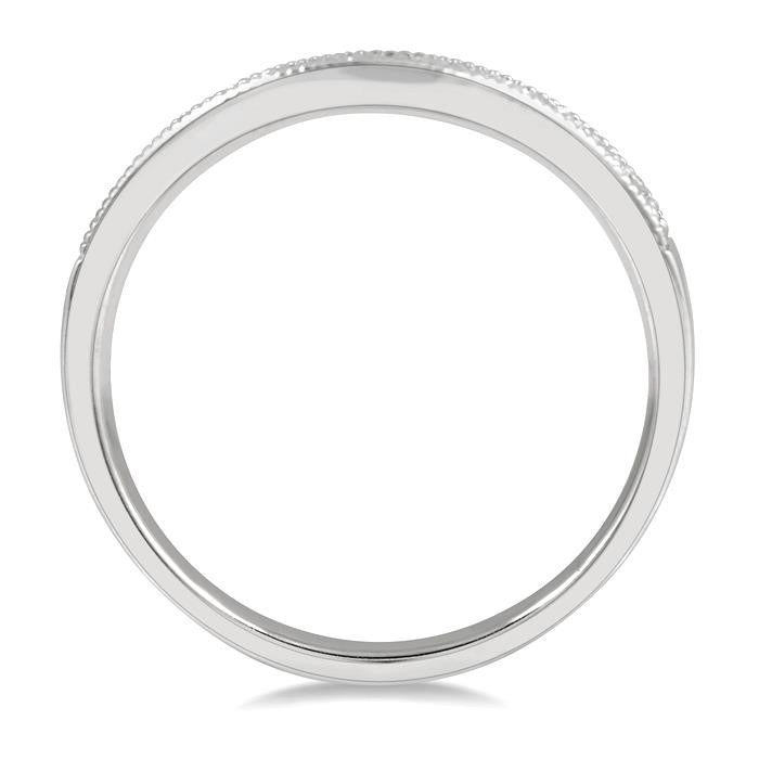 Curved Diamond Wedding Band
