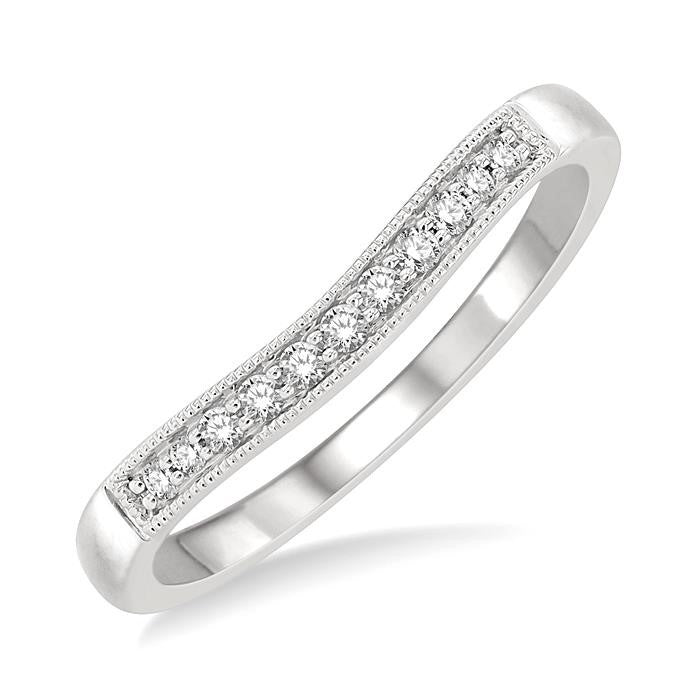 Curved Diamond Wedding Band