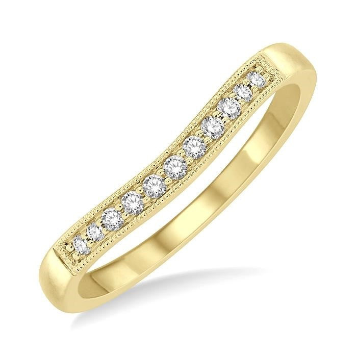 Curved Diamond Wedding Band