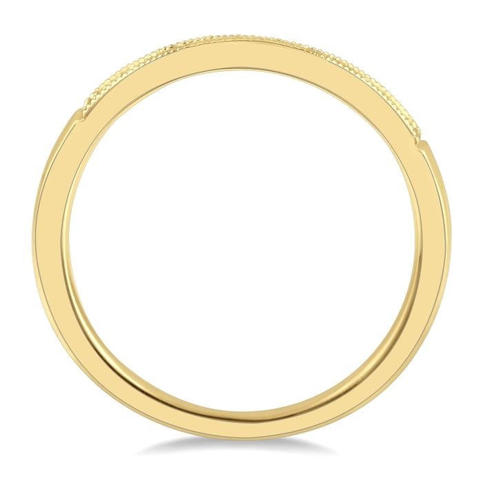 Curved Diamond Wedding Band