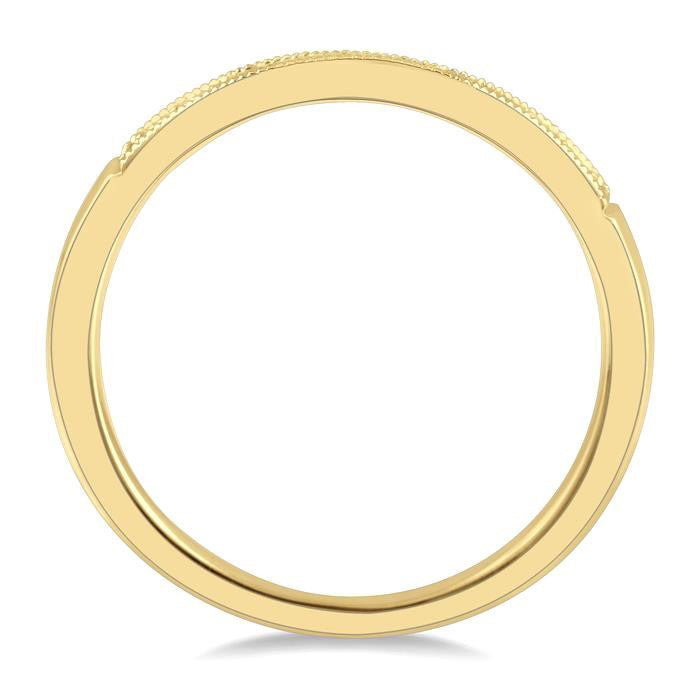 Curved Diamond Wedding Band