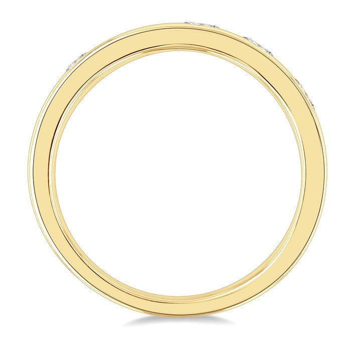 3/8 Ctw Mixed Shape Diamond Cut Fashion Band in 14K Yellow Gold