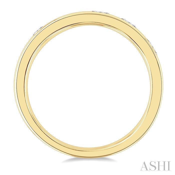 3/8 Ctw Mixed Shape Diamond Cut Fashion Band in 14K Yellow Gold