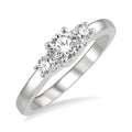 1/2 Ctw Round Cut Diamond Three-Stone Ring in 14K White Gold