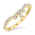 Chevron Diamond Wedding Band