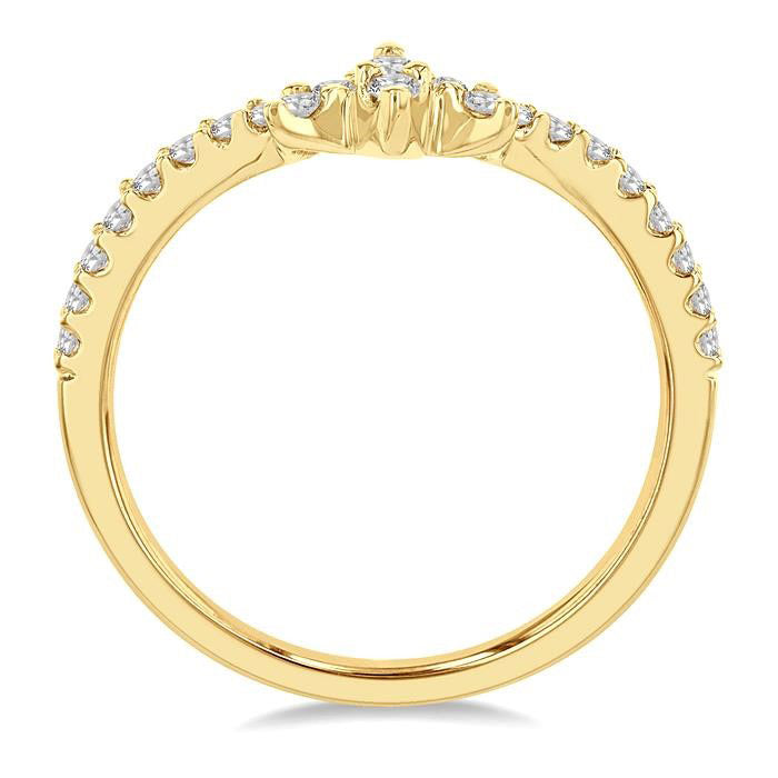 Chevron Diamond Wedding Band