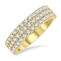 Three Row Diamond Wedding Band