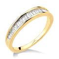 1/2 Ctw Channel Set Baguette Cut Diamond Wedding Band in 14K Yellow Gold