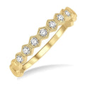 1/6 Ctw Round Cut Diamond Stackable Band 14K Yellow Gold