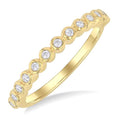 Round Shape Bezel Set Half Eternity Diamond Band