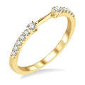 1/5 Ctw Round Cut Diamond Fashion Curved Band in 14K Yellow Gold