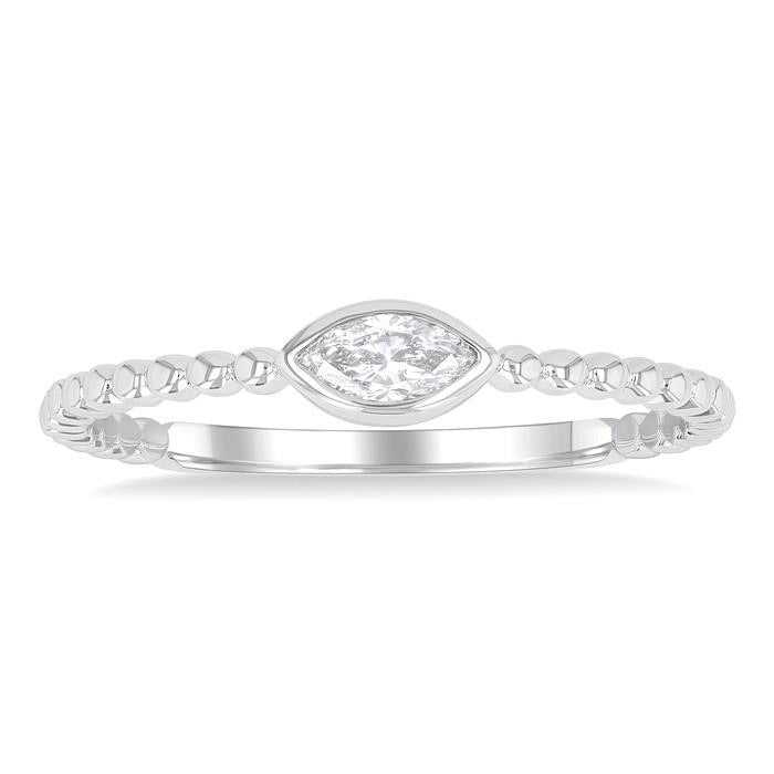Twilight Diamond Ring in White Gold