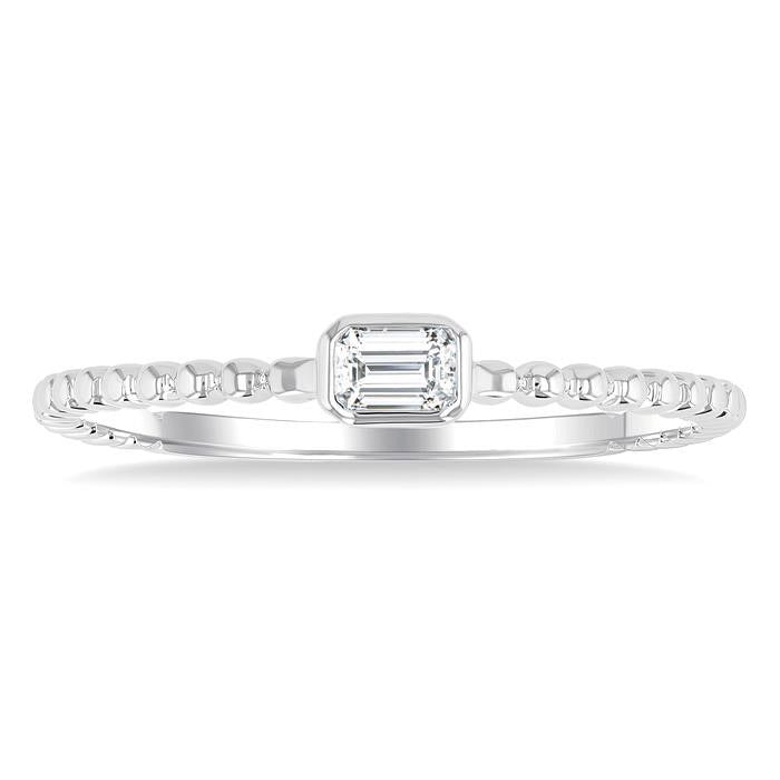 Midnight Diamond Ring in White Gold