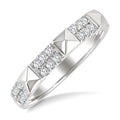 1/4 Ctw Pyramid Accent Round Cut Diamond Fashion Ring in 10K White Gold