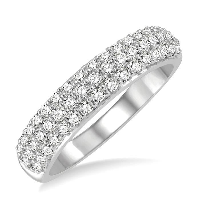 1/2 Ctw 11 Stone Round Cut Diamond Wedding Band in 14K Yellow Gold