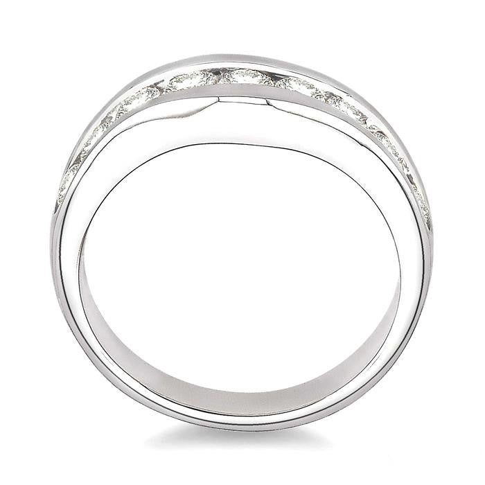 1 Ctw Round Diamond Matching Wedding Band in 14K White Gold