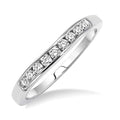 1/6 Ctw V Shape Round Cut Diamond Matching Wedding Band in 14K White Gold