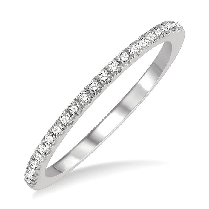 1/6 Ctw Round Cut Diamond Stack Band in 14K White Gold