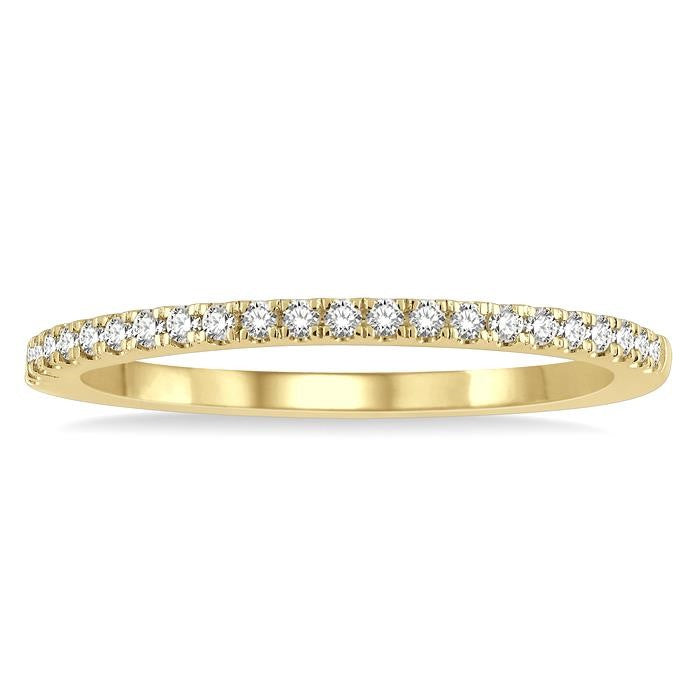1/6 Ctw Round Cut Diamond Stack Band in 14K Yellow Gold