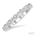 1/6 Ctw Ball Link Round Cut Diamond Bead Bijoux Stack Band in 14K White Gold
