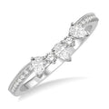 Chevron Diamond Wedding Band