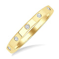 1/10 Ctw Flush Bezel Set Diamond Fashion Band in 10K Yellow Gold