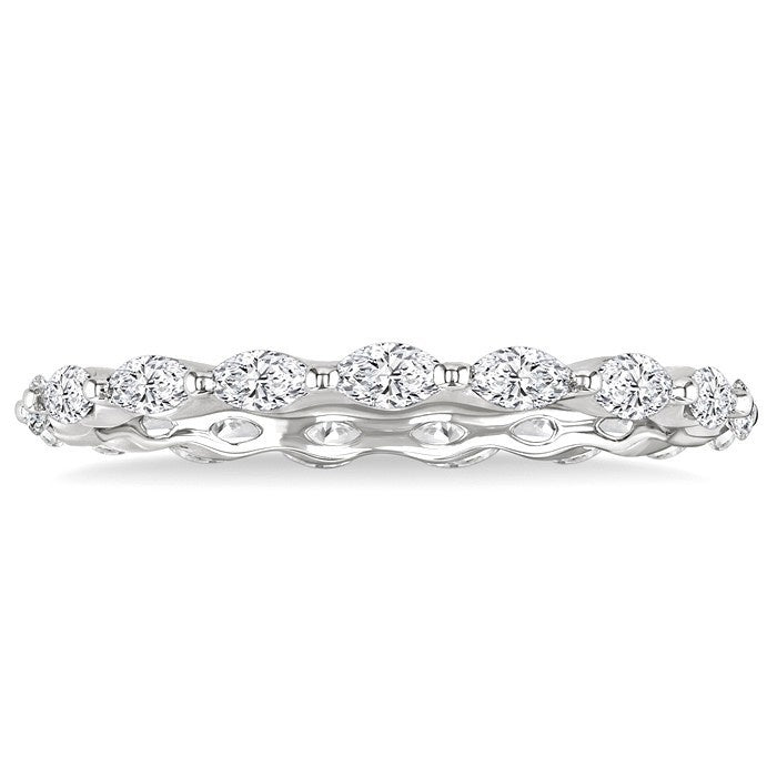 5/8 Ctw Marquise Cut Diamond Eternity Wedding Band in 14K White Gold