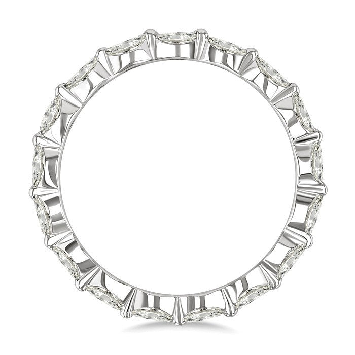 5/8 Ctw Marquise Cut Diamond Eternity Wedding Band in 14K White Gold
