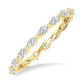 5/8 Ctw Marquise Cut Diamond Eternity Wedding Band in 14K Yellow Gold