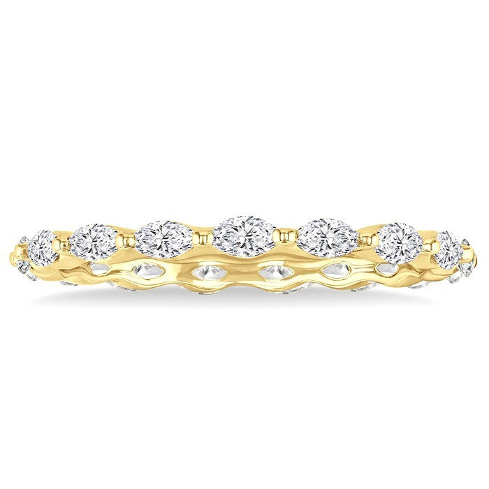 5/8 Ctw Marquise Cut Diamond Eternity Wedding Band in 14K Yellow Gold