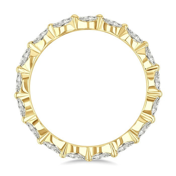 5/8 Ctw Marquise Cut Diamond Eternity Wedding Band in 14K Yellow Gold