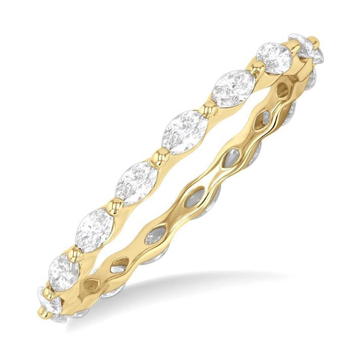 Marquise Shape Eternity Diamond Wedding Band