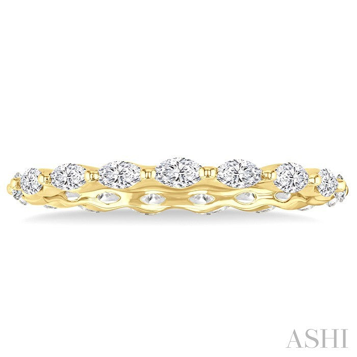 5/8 Ctw Marquise Cut Diamond Eternity Wedding Band in 14K Yellow Gold