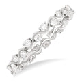 5/8 Ctw Curvy Zig-Zag Round Cut Diamond Eternity Wedding Band in 14K White Gold