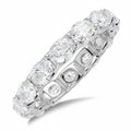 Oval Shape East-West Eternity Diamond Wedding Band