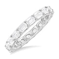 Emerald Shape East-West Eternity Diamond Wedding Band