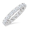 2 1/10 Ctw East-West Set Emerald Cut Diamond Eternity Wedding Band in 14K White Gold
