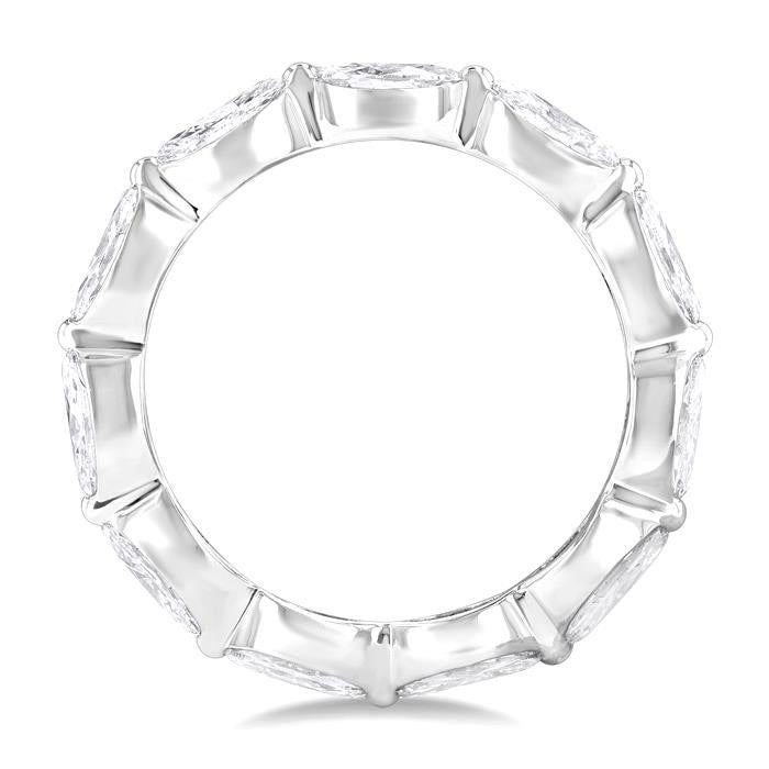 2 Ctw East-West Set Marquise Cut Diamond Eternity Wedding Band in 14K White Gold