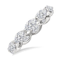 2 Ctw East-West Set Marquise Cut Diamond Eternity Wedding Band in 14K White Gold