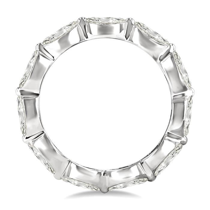2 Ctw East-West Set Marquise Cut Diamond Eternity Wedding Band in 14K White Gold