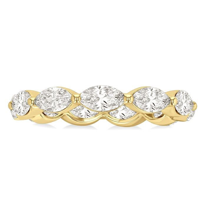 Marquise Shape East-West Eternity Diamond Wedding Band