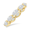 2 Ctw East-West Set Marquise Cut Diamond Eternity Wedding Band in 14K Yellow Gold