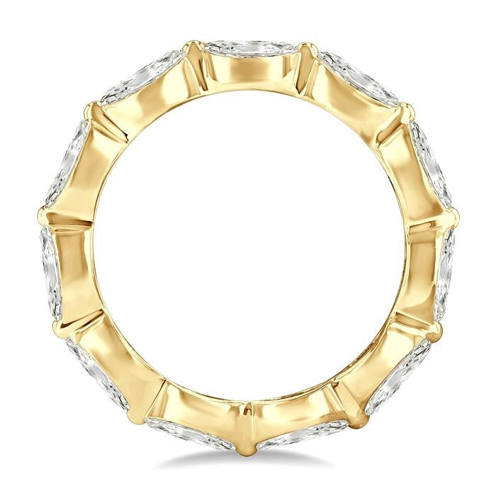 2 Ctw East-West Set Marquise Cut Diamond Eternity Wedding Band in 14K Yellow Gold