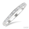 1/5 Ctw Baguette and Round Cut Diamond Stackable Fashion Band in 10K White Gold
