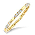 1/4 Ctw Eternity Pave Set Round Cut Diamond Wedding Band in 14K Yellow Gold