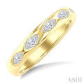 1/2 Ctw 5-Stone Bezel Set Marquise Cut Diamond Band in 14K Yellow Gold