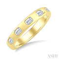 1/2 Ctw 5-Stone Bezel Set Octagon Cut Diamond Band in 14K Yellow Gold