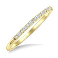 1/6 Ctw Baguette and Round Cut Diamond Stackable Band in 10K Yellow Gold